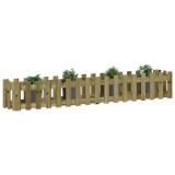 Pat &icirc;naltat gradina design gard 200x30x30 cm lemn impregnat pin GartenMobel Dekor, vidaXL