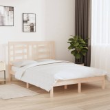Cumpara ieftin Cadru de pat fără saltea, 140x190 cm, lemn masiv de pin