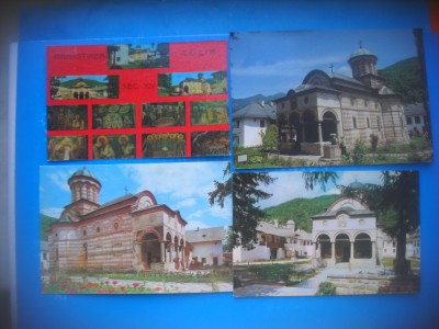 HOPCT LOT 3972 - 4 CARTI POSTALE-MANASTIREA COZIA -JUD- VALCEA-CIRCULATE foto