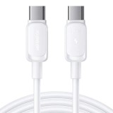 Cumpara ieftin Cablu pentru incarcare si transfer de date Joyroom S-CC100A14, USB-C la USB-C, PD 100W, 480Mbps 1.2m, Alb