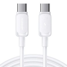 Cablu pentru incarcare si transfer de date Joyroom S-CC100A14, USB-C la USB-C, PD 100W, 480Mbps 1.2m, Alb