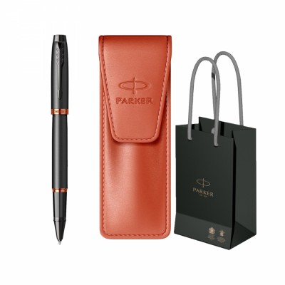 Set Parker IM Royal Flame roller cu etui foto