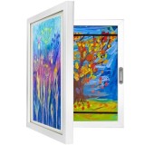 Rama foto cu deschidere frontala, pentru desene si picturi, A4, MDF, magnet, 33 x 24 x 3 cm