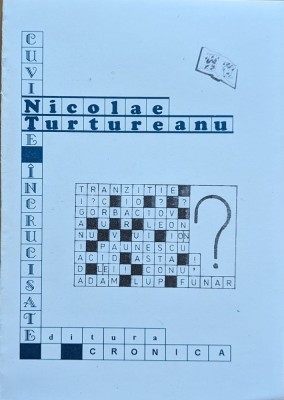 Cuvinte incrucisate - 1996 - Nicolae Turtureanu (xx805) foto