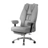 Scaun directorial OFF421, piele ecologica, robust, cadru metalic, mecanism sincron, brate reglabile, 150 kg