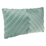 Perna Decorativa Catifea Menta Reliefata 50x30 cm Husa Detasabila Verde Smarald