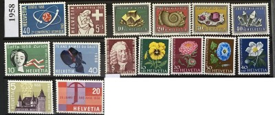 ELVETIA 1958, An complet, serii MNH foto