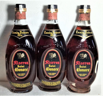 3 STICLE - Landy Freres brandy - RISERVA SAINT HONORE- aniI 60/70 CL 75, gr 40,5 foto