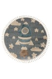Cumpara ieftin Covor rotund copii Fano Albatru deschis 133x133 cm