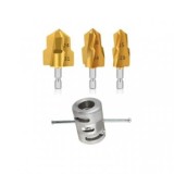 Set 3 burghie, otel, auriu, pentru tevi MMP/PVC/PPR ,Freza pentru teava Ppr 20-25 mm