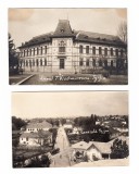 4 poze tip CP Targu Jiu, interbelice, animate, stare foarte buna, Alb-Negru, Romania 1900 - 1950, Natura