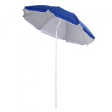 Outsunny Umbrelă de Plajă cu Acoperiș &Icirc;nclinabil, Geantă de Transport și Design &icirc;n 3 Secțiuni, &Oslash;1.6x2.05 m, Albastru | Aosom Romania