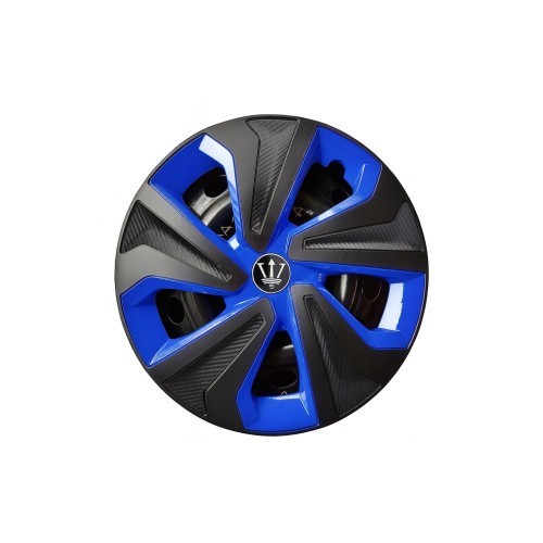 Set 4 capace roti Evo culoare negru albastru 15 inch Cod: WK2-1BL-15 Automotive TrustedCars