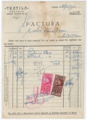 Romania, Textila, Factura (II), Craiova, 1930
