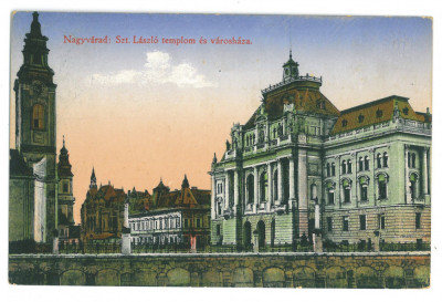 2880 - ORADEA, Romania - old postcard - used - 1914 foto