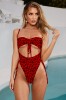 SW2248-993 Costum de baie intreg tip monokini cu chilot tanga, M, M/L