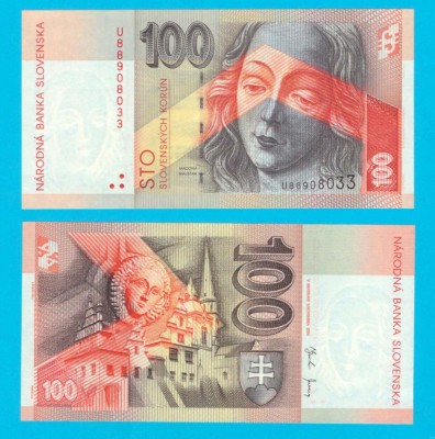 Slovacia (p#44) 100 Korun 2004 UNC &amp;#039;Levoca&amp;#039; serie: U88908033 foto