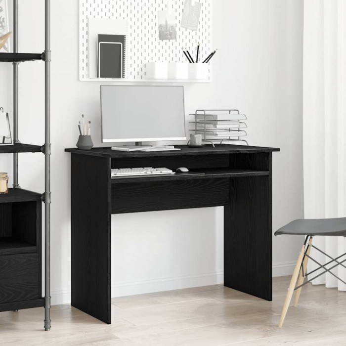 Gossi birou, stejar negru, 90x50x74 cm, lemn prelucrat