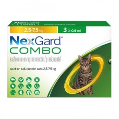 ANTIPARAZITAR INTERN SI EXTERN PENTRU PISICI NEXGARD COMBO L 2,5-7,5 KG (3 PIP CUT) foto