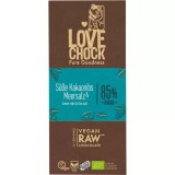 Ciocolata Raw Vegana Neagra Bio cu Sare de Mare, Fara Gluten, Lovechock - 80g