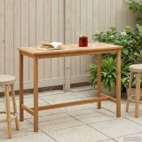 vidaXL Masă de bar natural 150 x 75 x 105 cm Lemn solid de tec 42030008