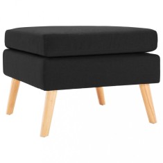 vidaXL Taburet, negru, material textil