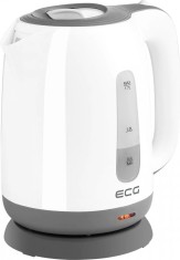 Fierbator electric ECG RK 1759 Classica Grigio, 2200 W, 1.7 litri, plastic de calitate, alb cu gri