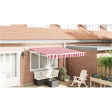 Gossi marchiza retractabila automatica rosie cu dungi 350x250 cm