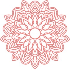 Sticker decorativ, Mandala, Portocaliu, 60 cm, 7449ST foto