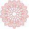 Sticker decorativ, Mandala, Portocaliu, 60 cm, 7449ST