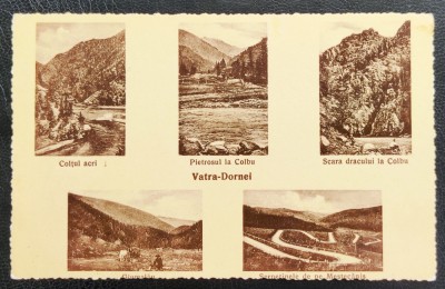 Vatra Dornei 1936 Vederi din zona - printata, necirculata foto