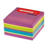 Bloc notite autoadezive, set 450 file, culori mixte, 75x75 mm - Summer, Kores