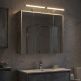 vidaXL Dulap cu oglindă pentru baie Gri din beton 63,5 x 16 x 62,5 cm 889162