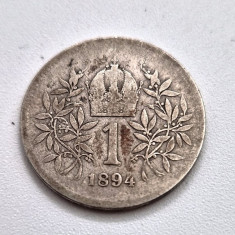 moneda argint _ Austria _ 1 coroana korona 1894 _ AG .835