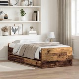 Cumpara ieftin Cadru de pat cu sertar Lemn Vechi 90 x 190 cm Lemn de pin masiv