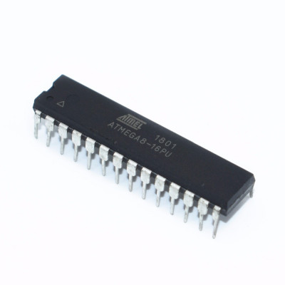 ATMEGA8-16PU DIP-28, 8-bit, cu 8K memorie flash programabila foto