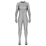 Catsuit-uri - Cottelli Fantasy Catsuit din Plasa cu Cupe Deschise si Deschidere in Zona Intima Aspect de Portjartier Bretele si Body marime...