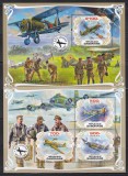 Gabon 2019 - Avioane militare, Colita + Bloc, MNH