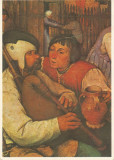 RFG, reproduceri de arta, Brueghel, Dansul taranilor, carte postala necirculata, Printata