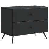 vidaXL Dulap de noapte Negru 62 x 34,5 x 47,5 cm Lemn prelucrat 895466