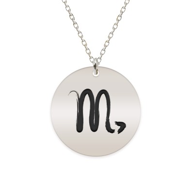 Colier argint 925 personalizat cu semn zodiacal Scorpion foto
