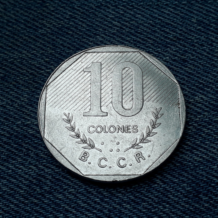 1g - 10 Colones 1983 Costa Rica / primul an de batere