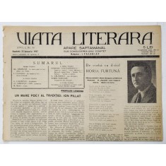 VIATA LITERARA , SAPTAMANAL , ANUL I, NR. 34 , 22 IANUARIE , 1927