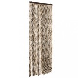 Cumpara ieftin Perdea pentru insecte, bej si maro, 90x200 cm, chenille