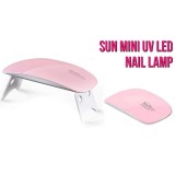 Cumpara ieftin Mini Lampa Unghii LED/UV INGINAILS SUN Mini, 6W, Roz, Portabila, Gel, USB
