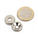 Magnet neodim disc cu gaura ingropata, &Oslash;14&amp;#215;3 mm, N35