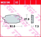 Set placute frana TRW MCB590 - Peugeot Vclic - Adly - Garelli - Italjet - PGO - Yamaha Axis - Jog 50cc