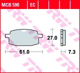 Set placute frana TRW MCB590 - Peugeot Vclic - Adly - Garelli - Italjet - PGO - Yamaha Axis - Jog 50cc