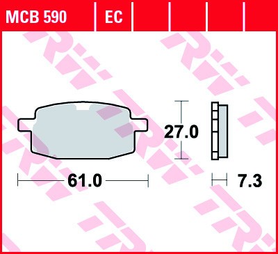 Set placute frana TRW MCB590 - Peugeot Vclic - Adly - Garelli - Italjet - PGO - Yamaha Axis - Jog 50cc foto