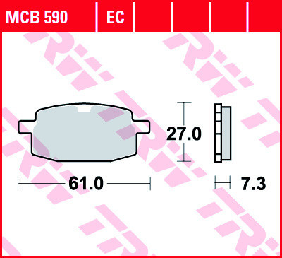 Set placute frana TRW MCB590 - Peugeot Vclic - Adly - Garelli - Italjet - PGO - Yamaha Axis - Jog 50cc